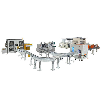 高度な全自動カートンボックスおよびビニール袋入りフェイシャルティッシュペーパー製造機生産ライン
